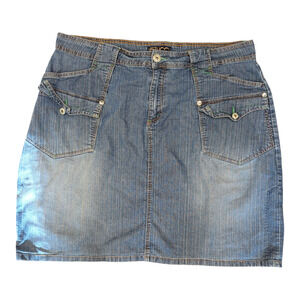 Vezucci to Denim Jean Pencil Skirt Plus Sz 20 Knee Length Y2K Vintage